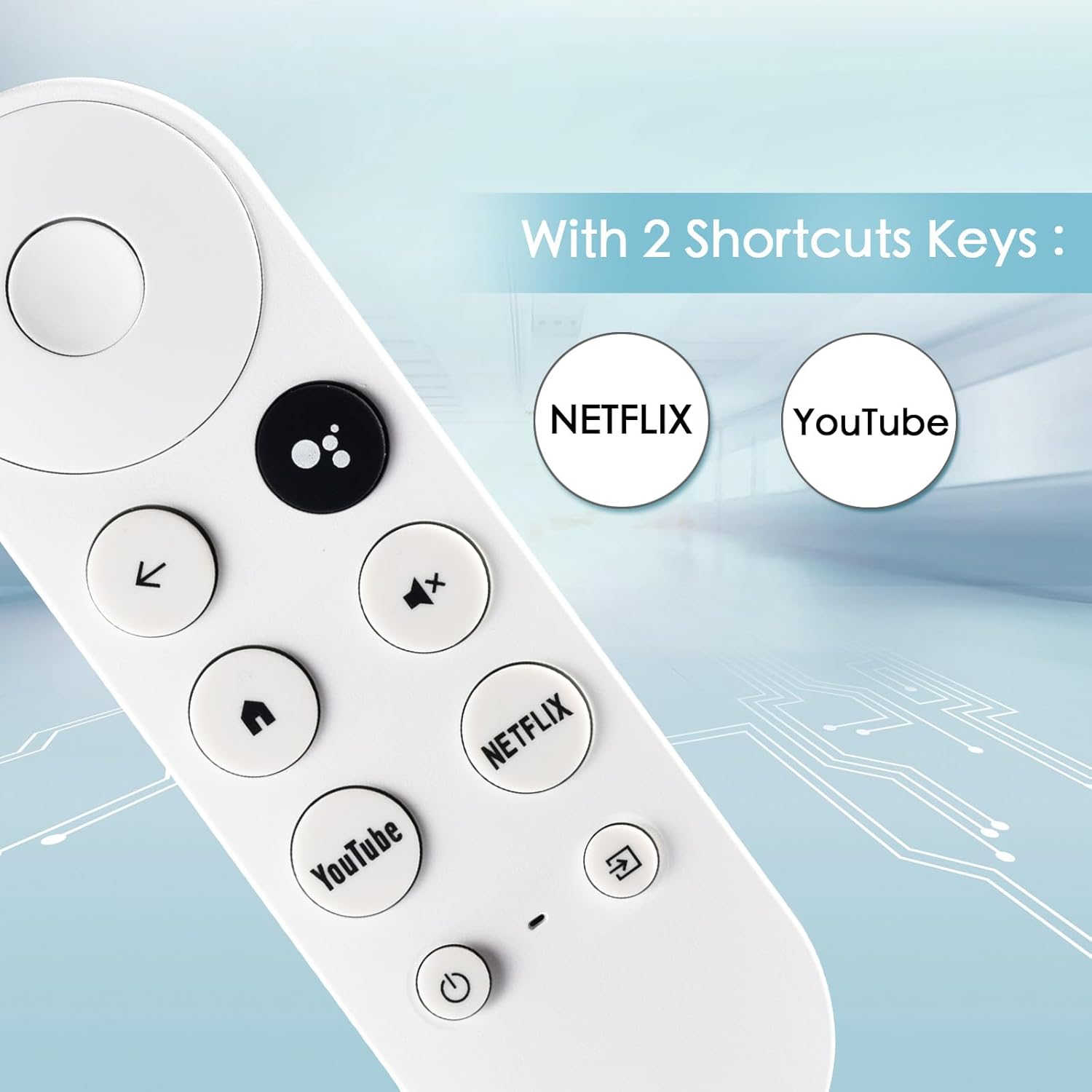 for Google Chromecast Voice Remote,Replacement Control for Google TV Remote/Streamer (Only for Snow Chrome cast Google) For Google G9N9N image 5 of 7 B0FCRGHZCX