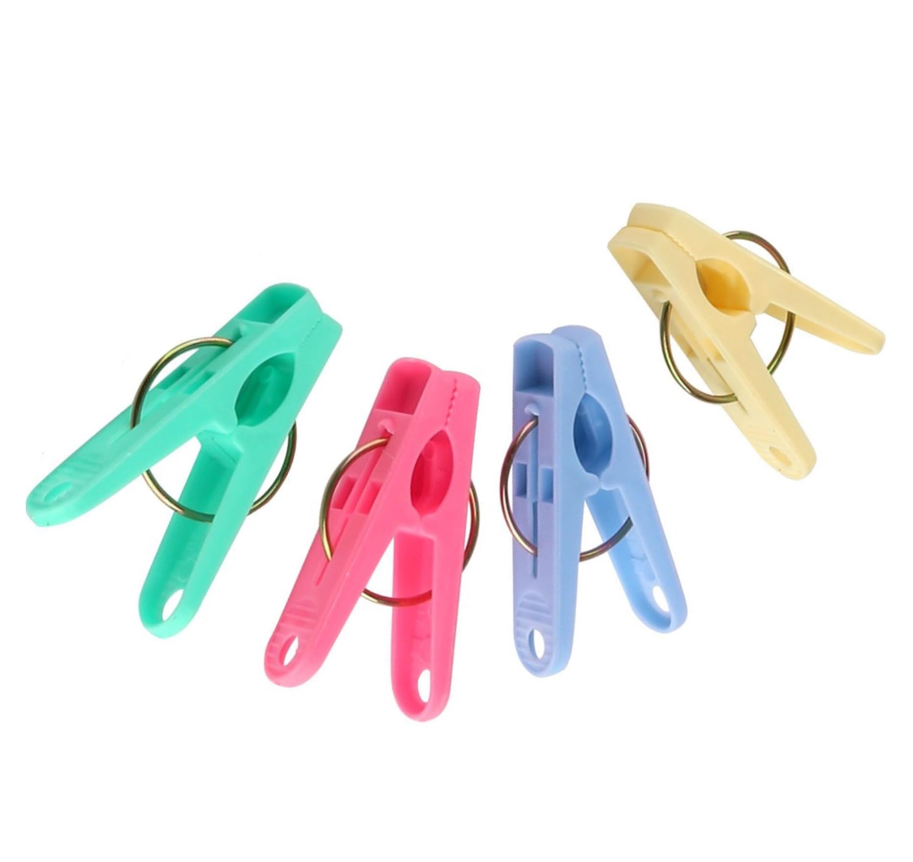 Mr.gadget's Solutions Multicolour 40 X Plastic Clothes Clamp - Pegs Multipurpose Colorful Clip Windproof Non-Slip Clothes Clips Household Portable