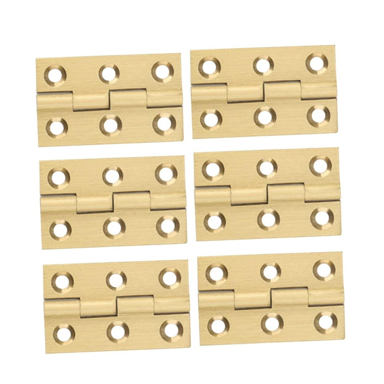 Uonlytech 18pezzi Cerniere Rame Cerniere Mute Per Porte e Mobili Design Vintage Resistente e Antiruggine Per Scatole Gioielli e Porte Domestiche