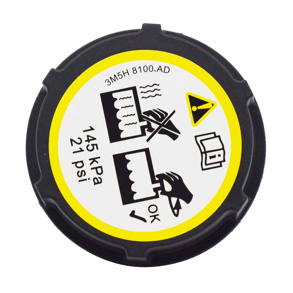 Be In Your Mind Radiator Expansion Water Tank Cap 3M5H8100AD 1224233 Coolant Expansion Water Bottle Cap Compatible with Fiesta Focus C-Max Transit Espace