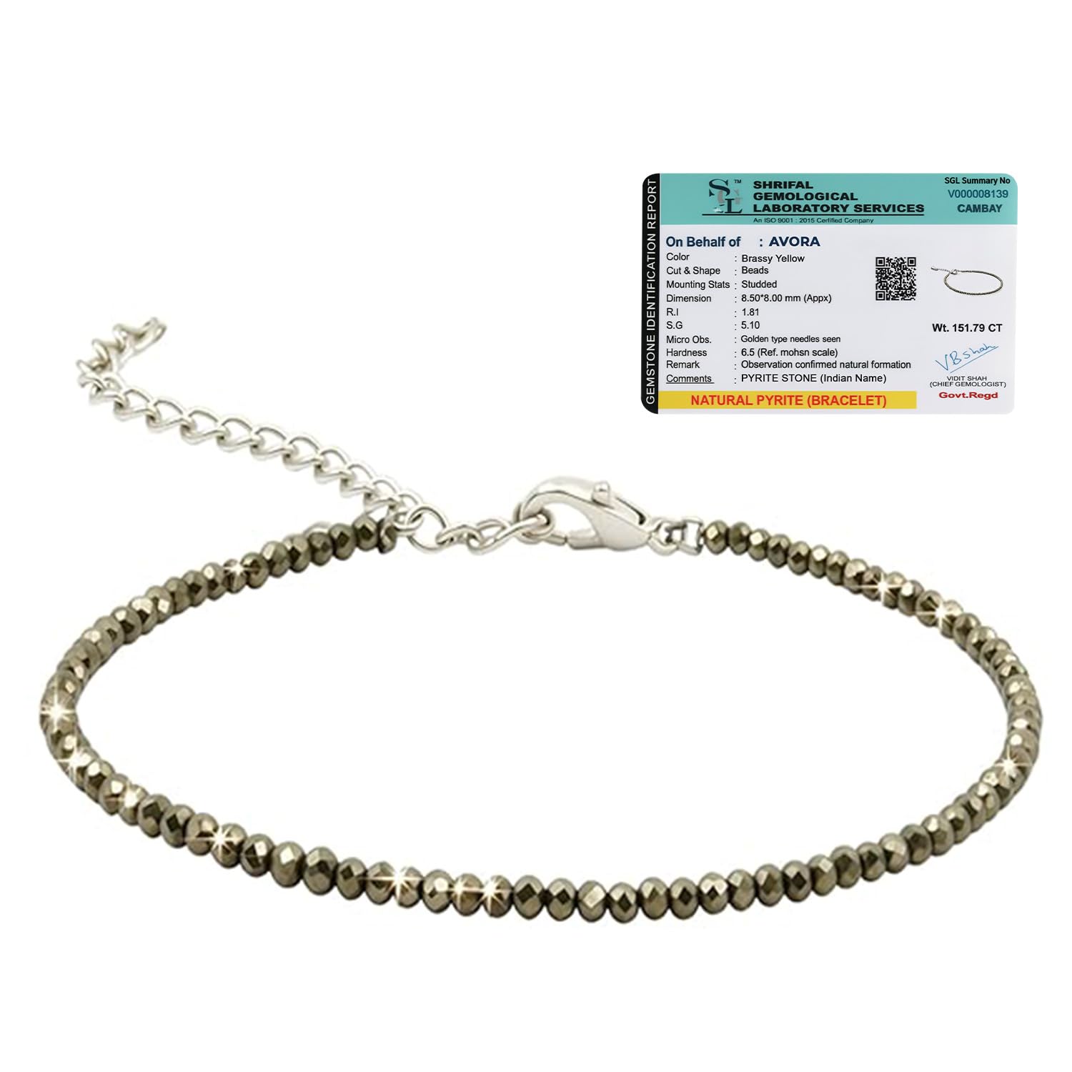 Raw Pyrite Anklet for Women | Natural Stone Jewellery for Wealth, Luck & Protection | Certified Pyrite Crystal Payal | Spiritual Healing Jewellery Gift for Girls & Women
