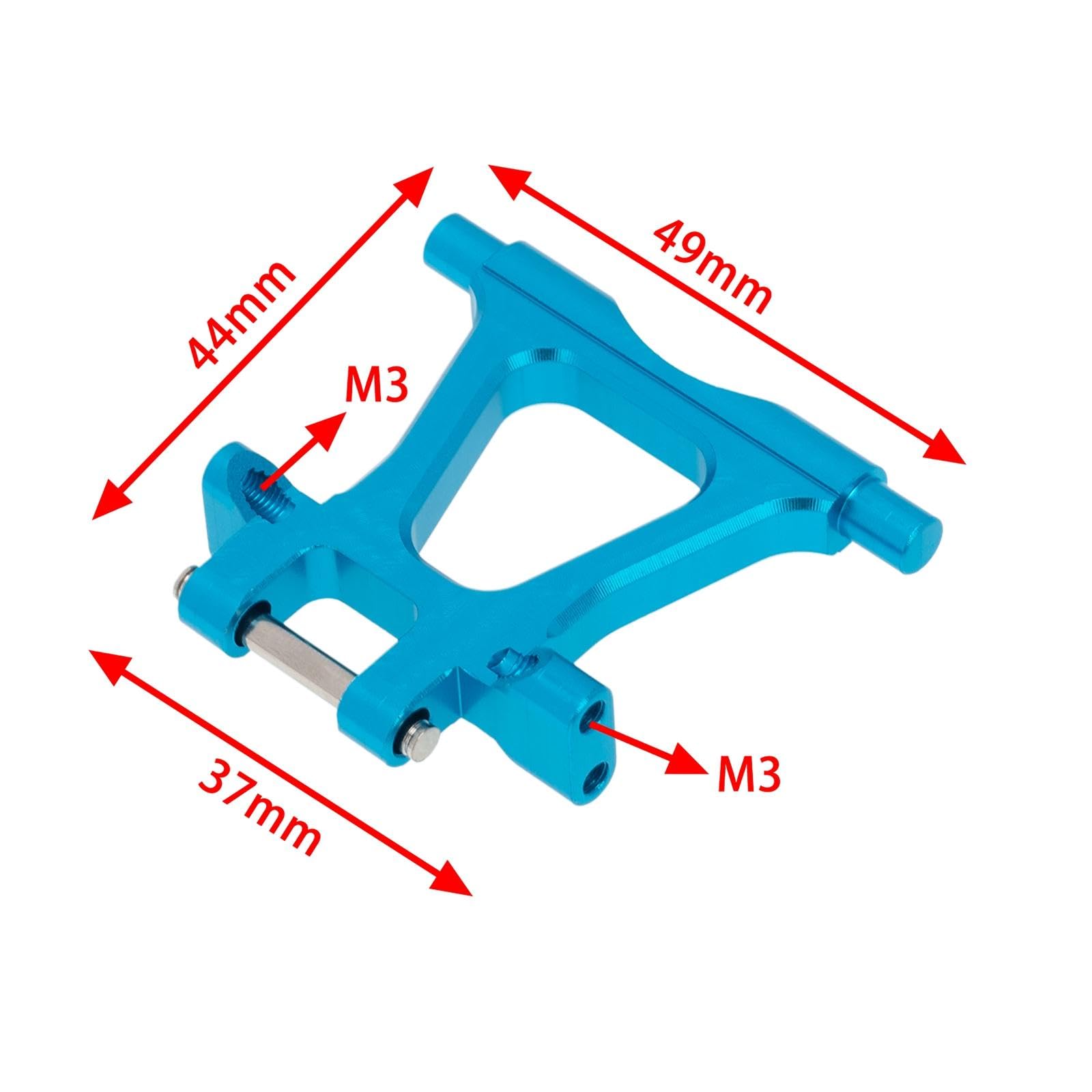 10 Stück RC Auto Teile Aluminiumlegierung Lenkgestänge Schwenkarm Motorhalterung Achsschenkelträger Korrosionsbeständig für Modellauto Ersatzteil, Schwinge vorne hinten