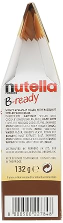 Nutella B-ready 6 bar multipack 132 g (Pack of 2)