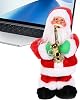 Générique Santa Claus, Festive and Safe Musical Decoration Santa Claus with Saxophone, for Women, Men, Adults, Home, Offices, Cafe, Party