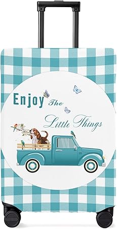 review Travel Luggage Cover Beagle Dog Bird Butterfly Flower Anti-Scratch Luggage Protector Personalized Suitcase Cover Washable Suitcase Protector with Concealed Zipper Fits 26-28in Luggage