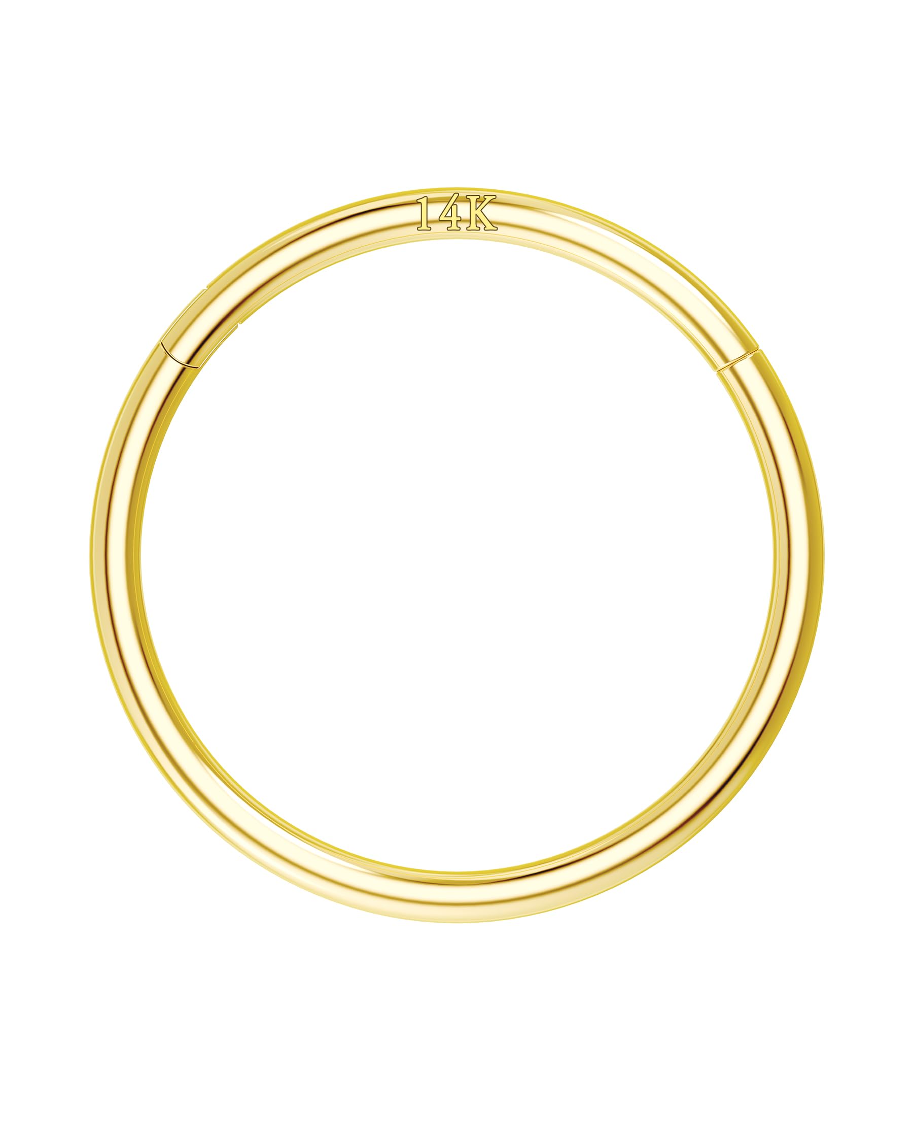 COCHARM 14K Solid Gold 18g/16g Clicker Hoop
