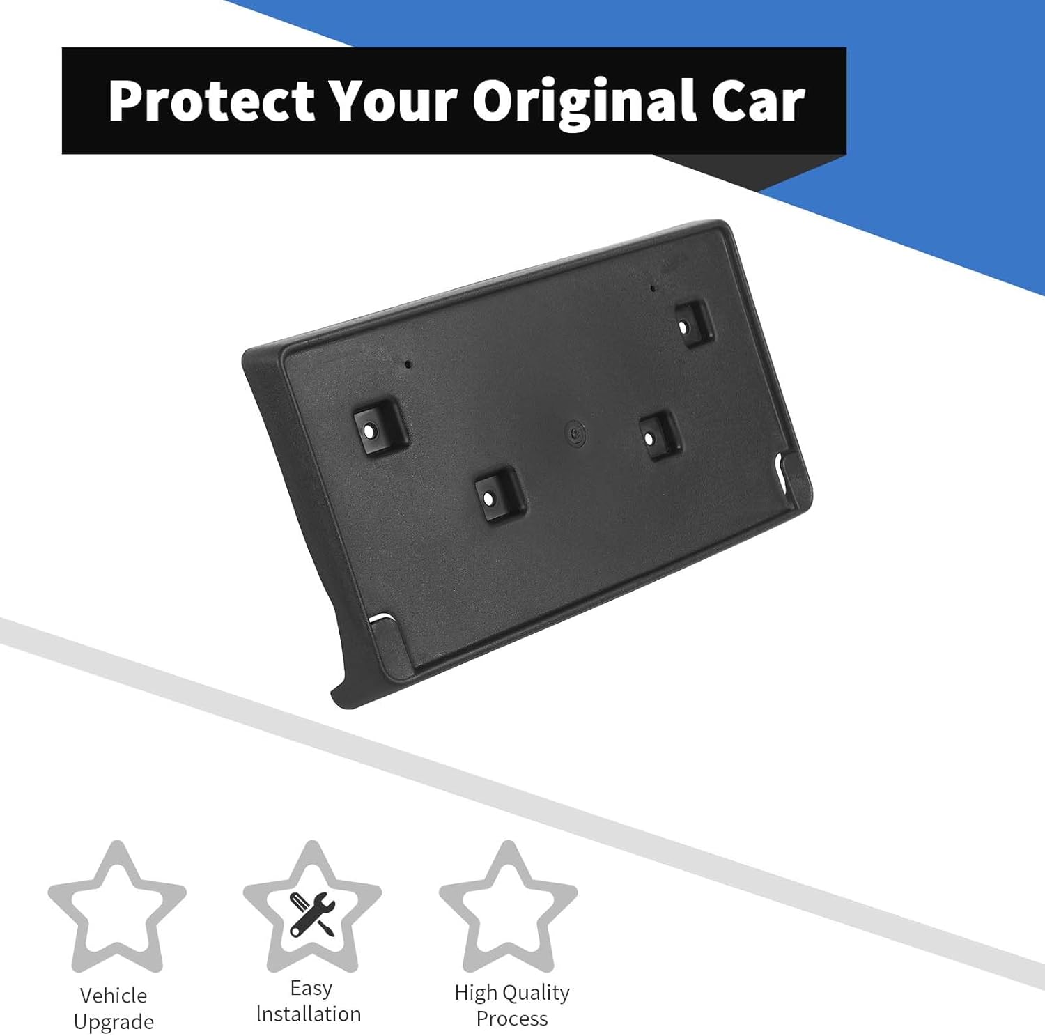 Voodonala for Jeep Grand Cherokee 2017-2023 Front Plate License Bracket Front License Hanging Kits Compatible with Grand Cherokee 2017-2023 (Front Type 1 Textured Black)