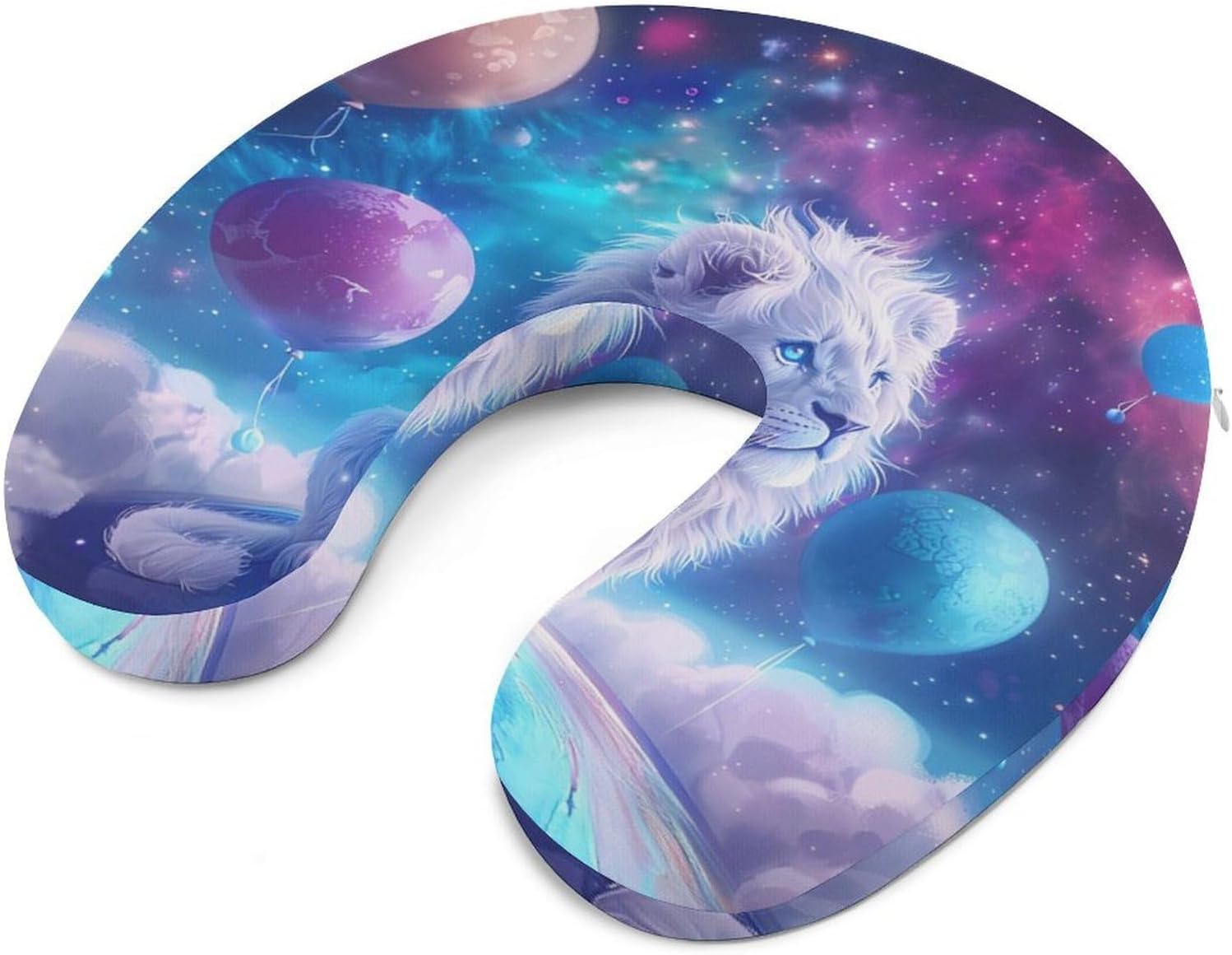 Outers-Spacees Liones Travel Pillow U Shape Neck Pillow Washable Pillowcase for Sleeping Chair