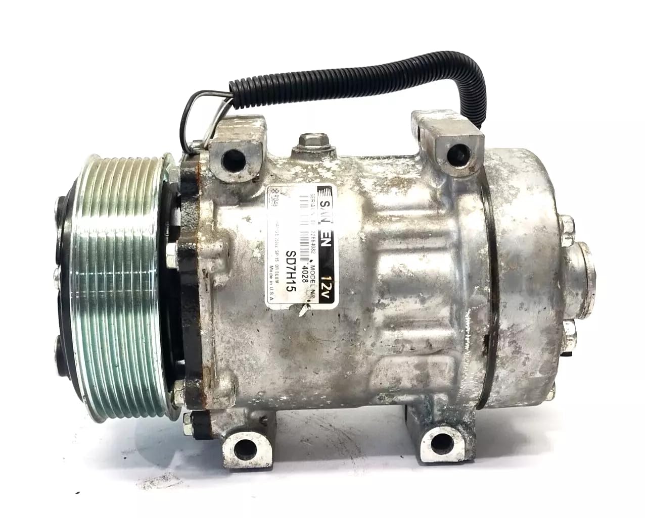Compressor w/ Clutch Model 4028, 709TA43 Fit for Sanden SD7H15 A/C