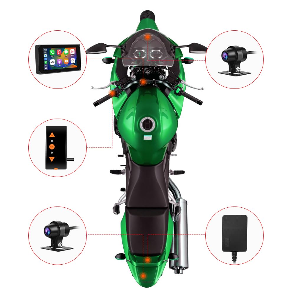 Amazon.co.jp: VSYSTO CS5PRO Motorcycle Recorder, 5-inch HD Display