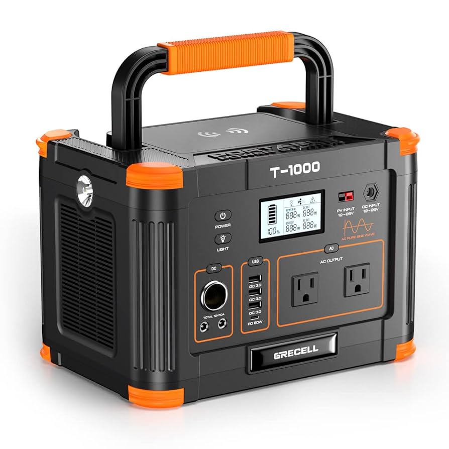 【ポータブル電源1000Wh】 GRECELL GRECELL 1000W Portable Power Station with Multiple Outlets