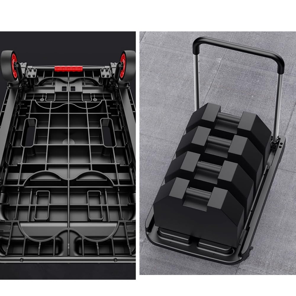 carrello per trasporto Carrello piccolo Rimorchio espresso leggero Carrello a mano portatile a pianale completamente pieghevole for il trasporto del carrello domestico carrello trasporto pieghevole(Gr