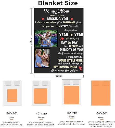 Miniatura 7 de Personalized Photo Collages on Blankets Custom Soft Throw Blanket with Picture Custmized Mom Dad Wife Husband Gift Blanket with Name for Mother