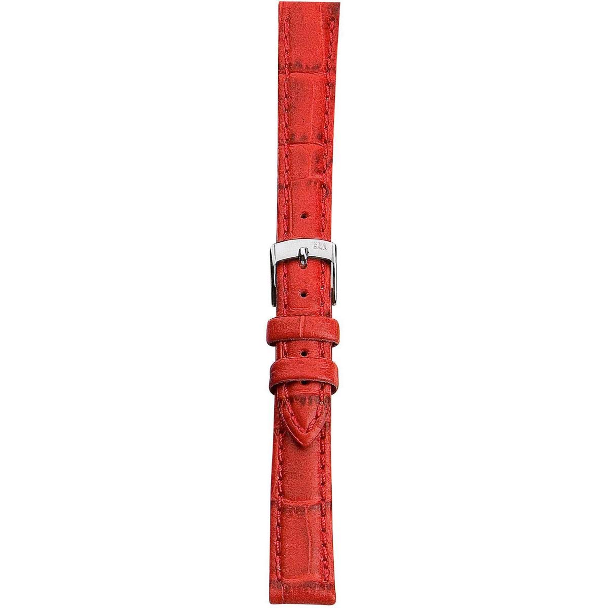 Morellato Easy Click Genuine Calf Leather Alligator Print Bracelet for Men and Women A01X5203480, red, 20mm, Strap