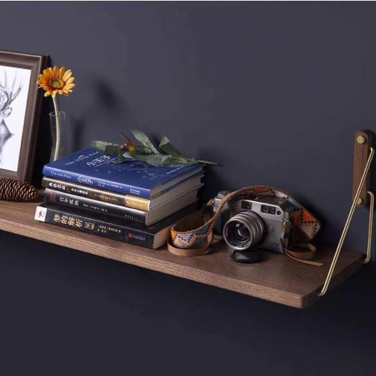Decoración Estantes flotantes de Pared, estantes montados en la Almacenamiento(60cm)