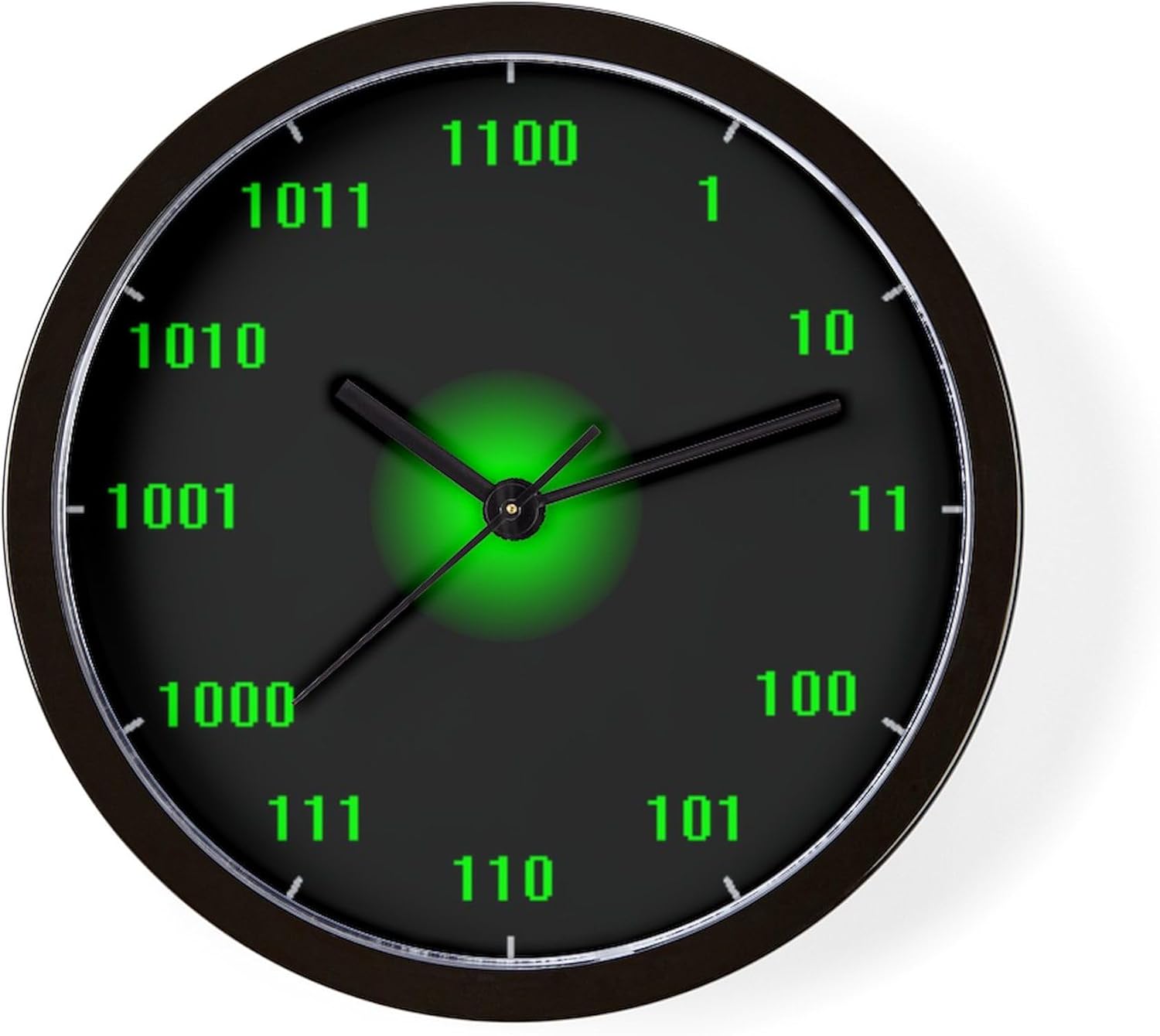 CafePress Binary 10" Wall Clock for Livingroom, Kitchen, or Office