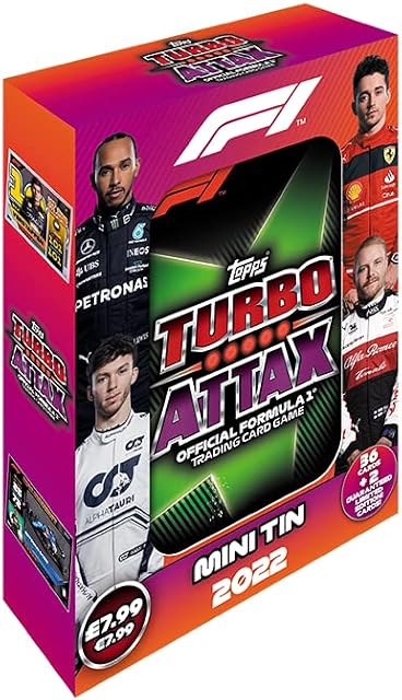 Topps Turbo Attax Formula 1 2022, Trading Cards - Collector Tin - Green