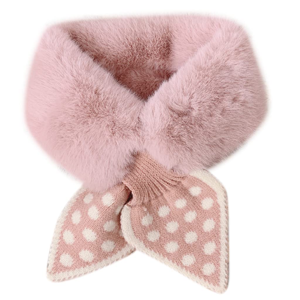 Mirweon Neck Warmers For Kids For Cross Scarf False Collar Faux Collar Scarf Fleece Neck Wool Grid Bow Tie Faux Purple
