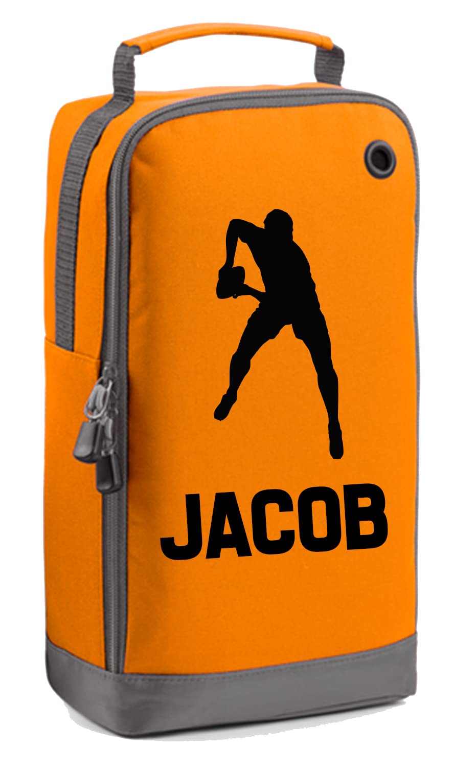 Personalised Rugby Bag Boot Bags Custom Children's Sports Bags PE Gym Kit Back to School for Girls Kids (Orange)