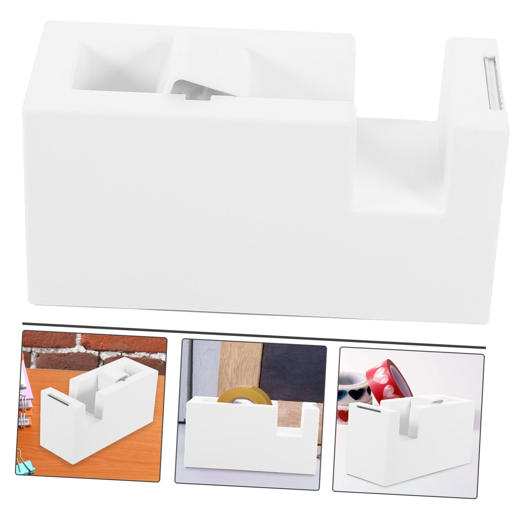 DOITOOL 3 Pezzi Dispenser per Nastro Compatto Portatile per Nastro Adesivo con Taglierina Design Antiscivolo per Ufficio Scuola Maneggevole Leggero Ottimo per Attività Creative