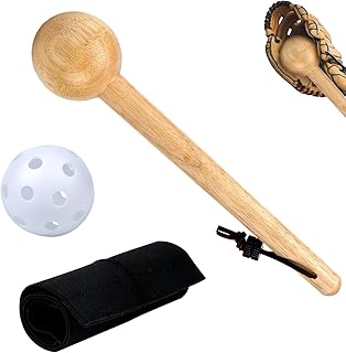 Baseball Glove Mallet Set, 3pcs Wooden Shaping Hammer Glove Shaping Mallet Baseball Glove Mitt Shaper Softball Glove Wrap Baseball Glove Mallet Kit for Teenagers Adults