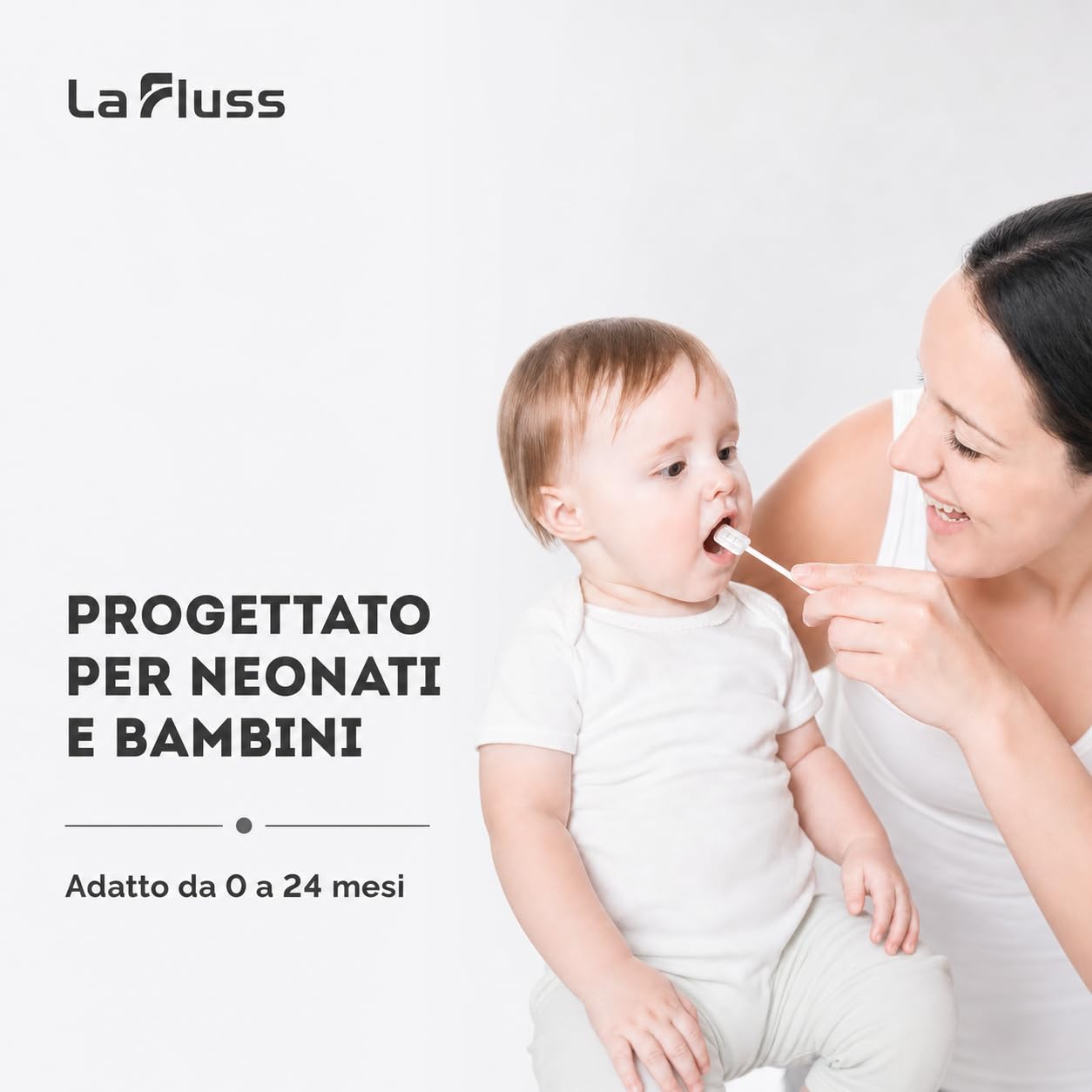 30 Pezzi Spazzolino Monouso Sterilizzati per Bambini e Neonati Pulizia lingua denti e gengive impacchettati singolarmente bastoncini pulizia cavo orale