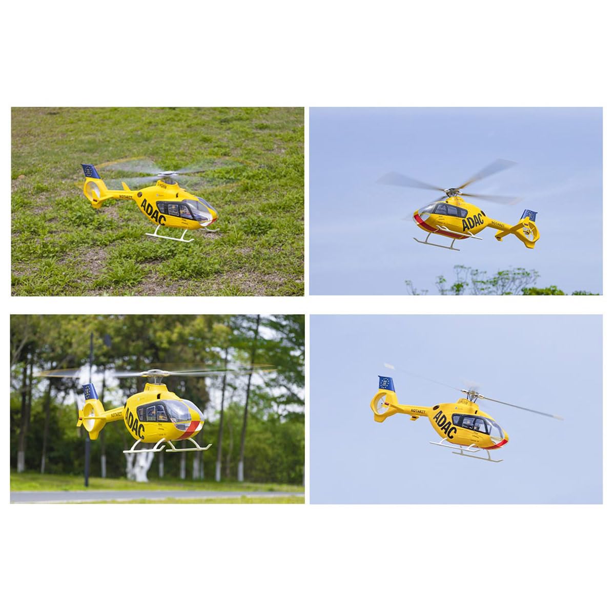FW EC135 RC elicottero per adulti, classe 470 2.4G 6CH militare RC Elicottero aereo con regolatore di volo H1, modalità 1/modalità 2 commutabile, giocattolo regali -RTF