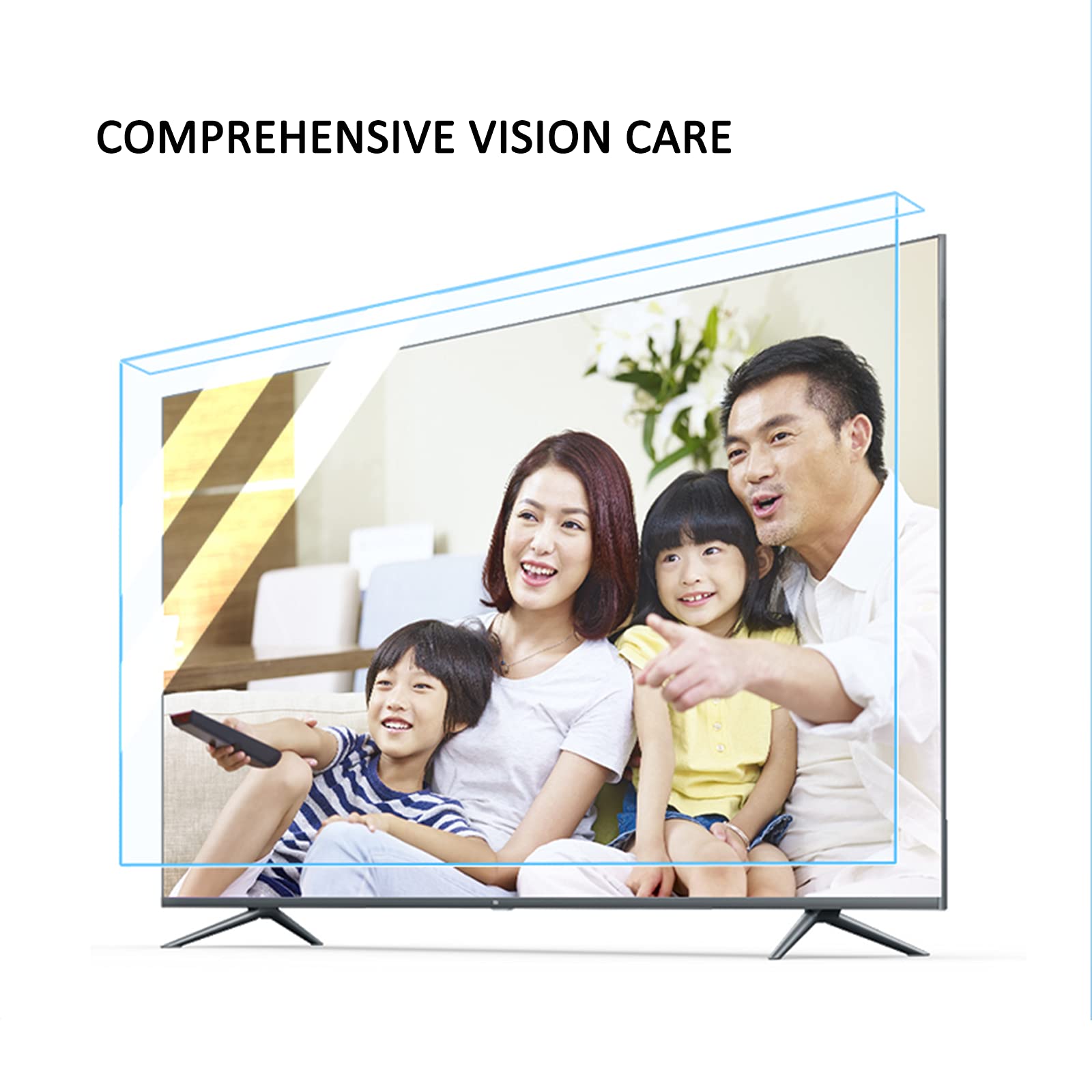 AIZYR Panel Protector De Pantalla De Luz Azul - Protector De Pantalla LCD De TV Filtro De Protección Ocular Colgante Reduce La Fatiga Visual Digital,37in 850 * 490mm