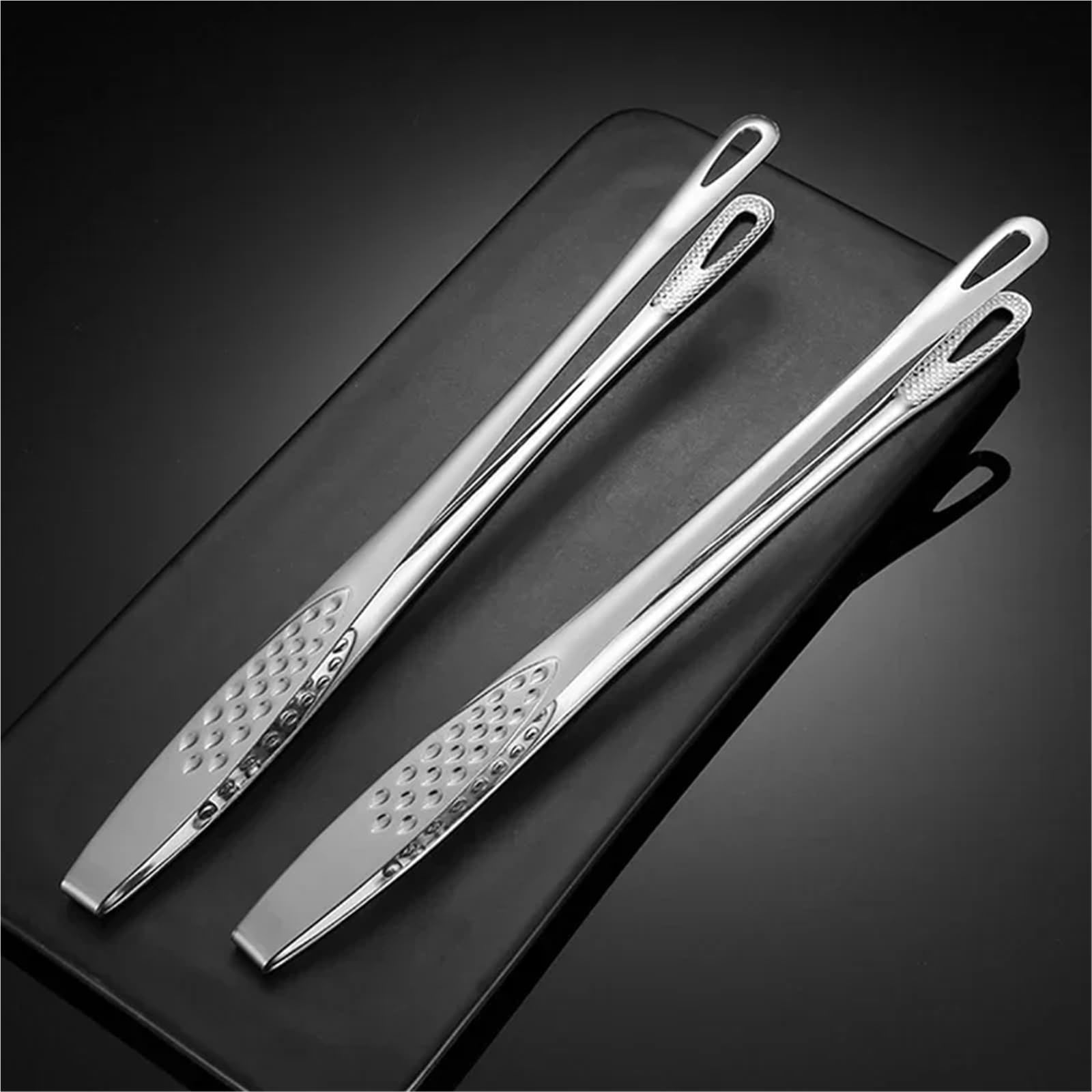 Pinze da barbecue, Pinze da cucina for barbecue in acciaio inossidabile, argento, 24 cm, 28(28cm)