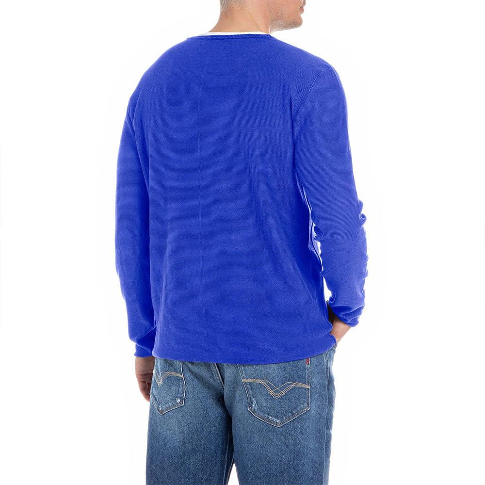 Replay Herren Strickpullover mit Rundhals-Ausschnitt