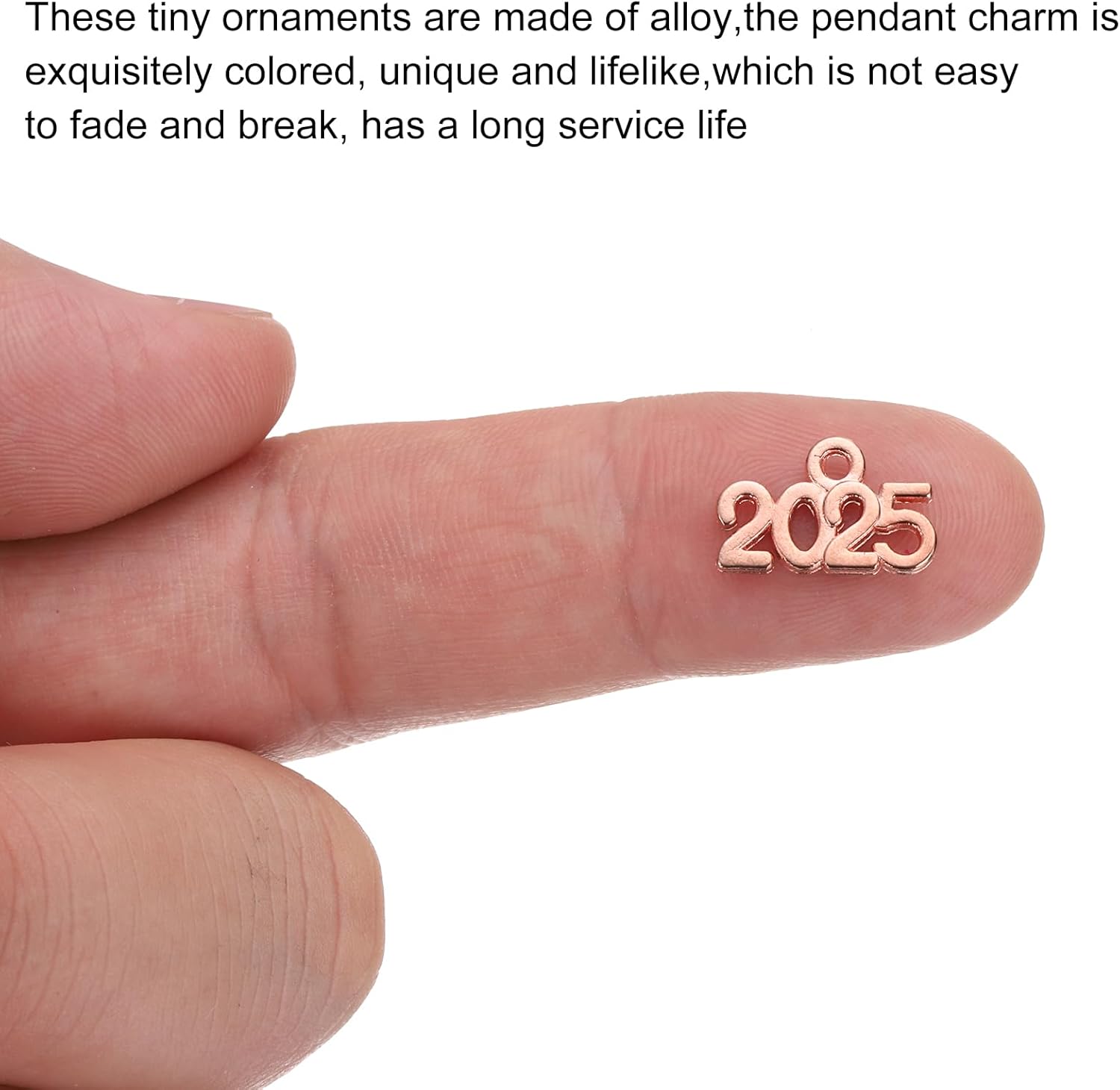 MECCANIXITY 2025 Graduation Year Charm 3D Metal Tassel Year Number Charm Year Pendant Mini for DIY Anniversary Jewelry Making Crafts - Image 3