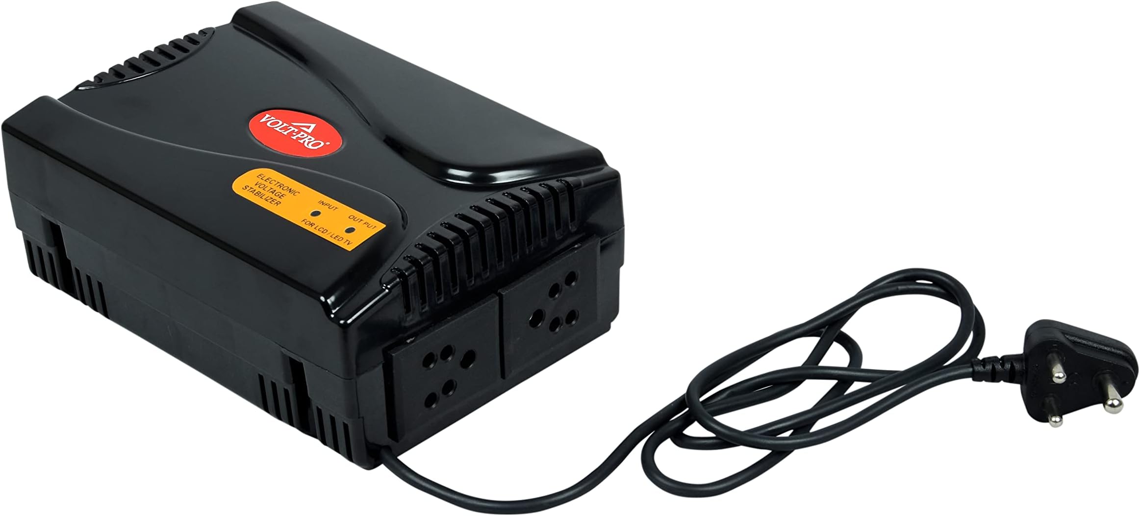 Voltage Stabilizer for Smart LED TV for 32/43/55 inchs+ Set Top Box+Home Theater System (100% Copper) Black