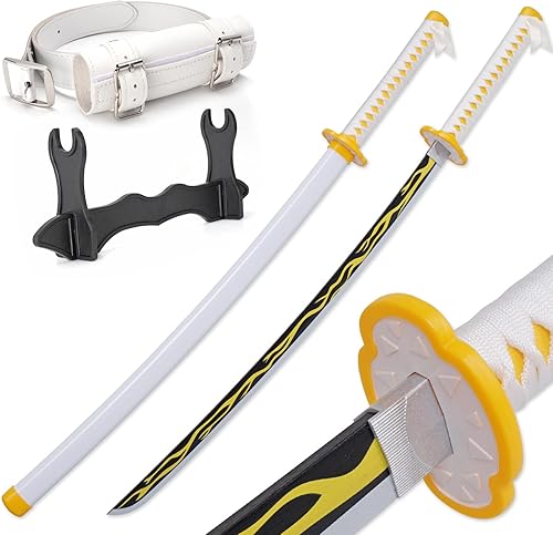 Miniatura 73 de Zisu Demon Slayer - Espada, alrededor de 41 pulgadas, pilares de Hashira y Katana protagonista para uso de cosplay, textura original de anime Negro