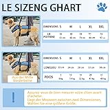 COODEO Mobilitätshilfe Hundegeschirr - Atmungsaktives Reha-Gurt für Seniorenhunde mit Gelenkproblemen, Arthritis oder Lähmung, Vollkörperstütze mit verstellbaren Tragegriffen (Blau, M
