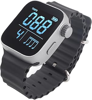Wearable Sports Metronome Wristwatch Electronic Metronome Watch Practice Trackers Chromatics Tuner ABS Texture For Music