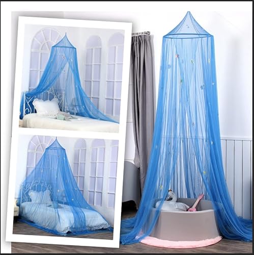 South To East Bed Canopy For Children With Glowing Marine Life, Blue Bed Curtains For Baby Crib, Kids Bed & Toddler Bed, Twin, Full & Queen Bed, Mosquito Net Canopy For Boys Bedroom #TOP4