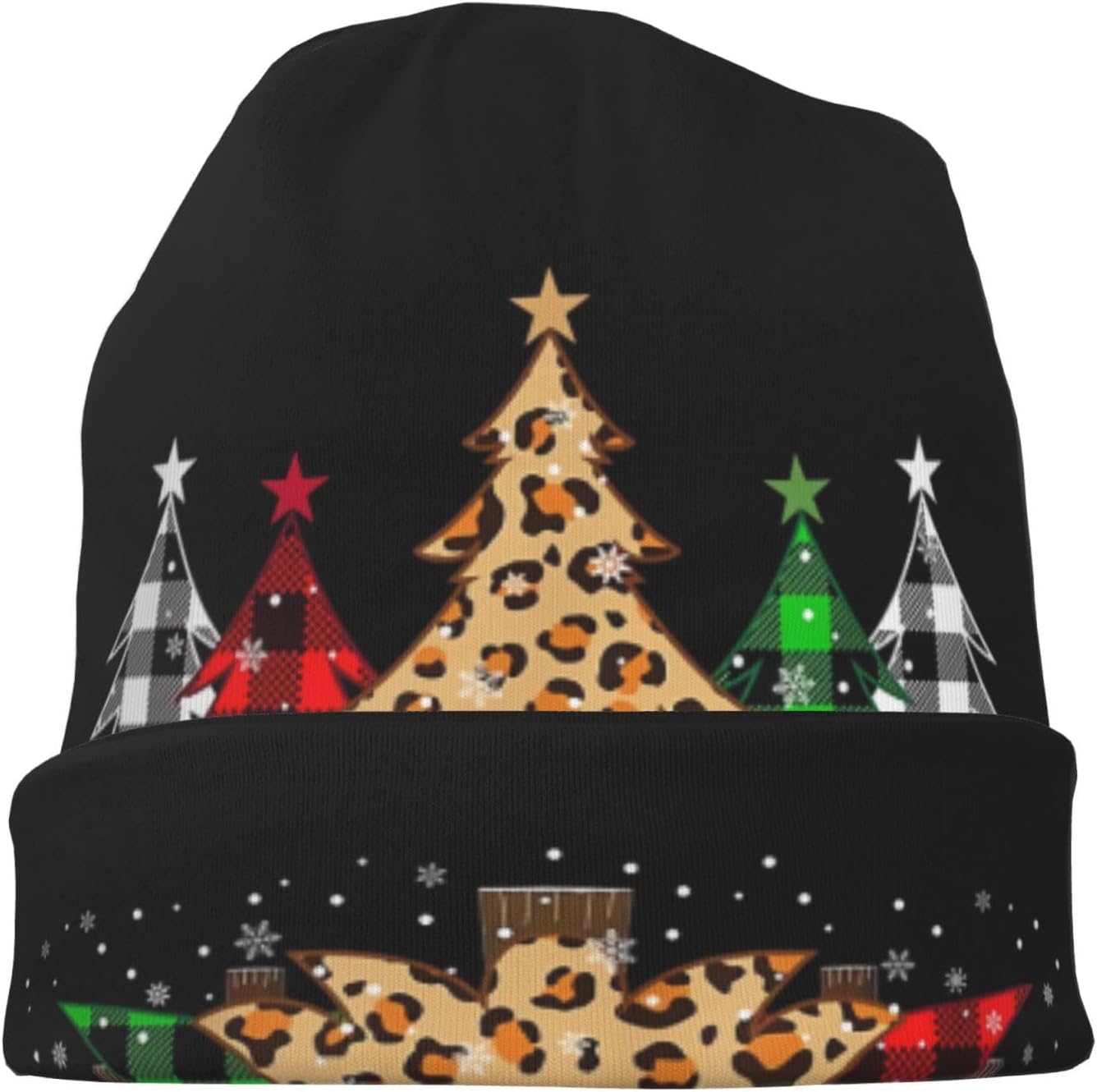 Christmas Snowflakes Beanie Winter Hats Chemo Hat Cancer Headwear Knitted Hats Baggy Slouchy Skull Cap for Men Women - Image 7