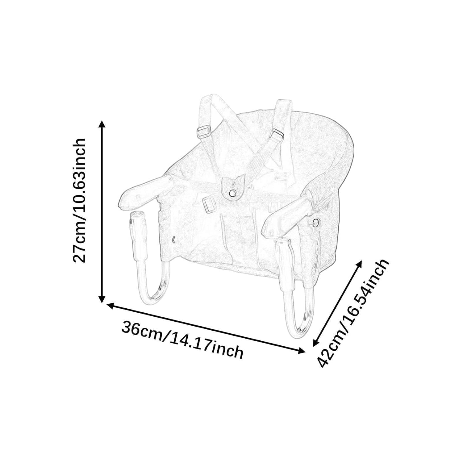 Suptikes Portable Baby Hook-On High Chair for Dining Table | Foldable Clip-On Feeding Chair with Safety Belt, Washable Seat & Carry Bag | Travel Friendly Booster Seat for Baby & Toddler (Black) 3