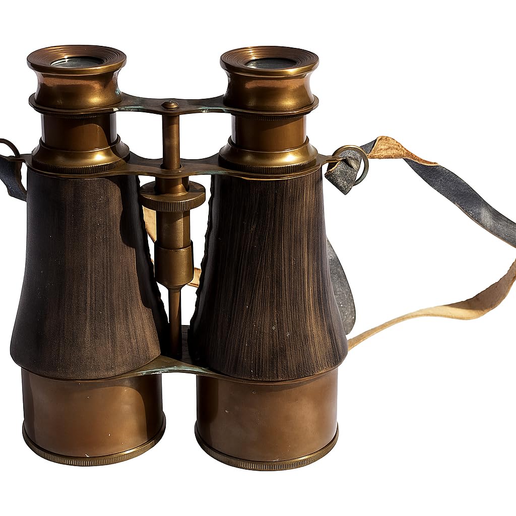 Jumelles nautiques avec sangle en cuir - Télescope décoratif vintage - Cadeau d'anniversaire pour lui ou elle