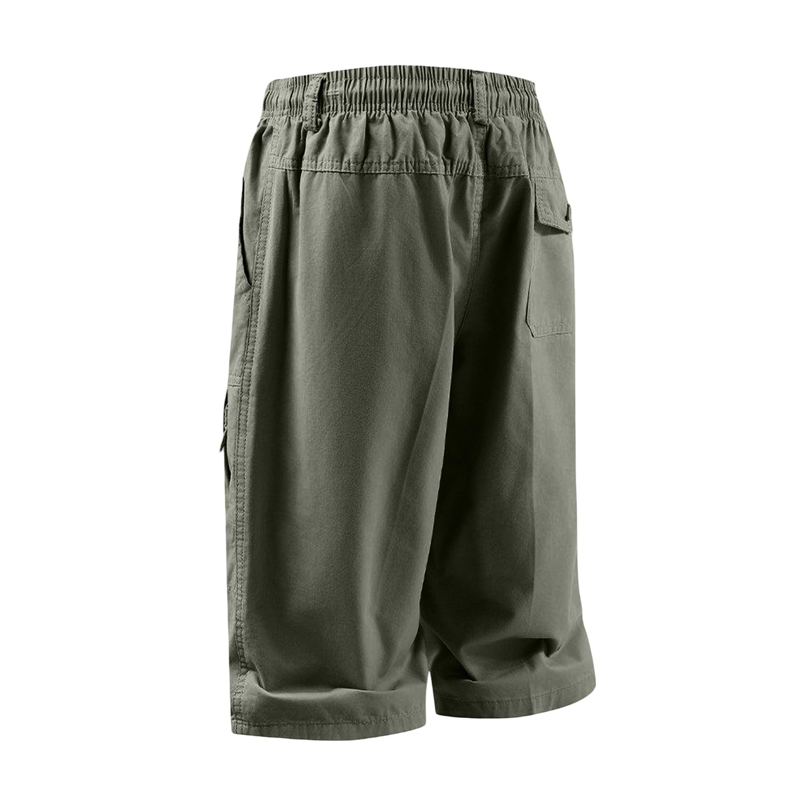 Pantaloncini sportivi da uomo, elasticizzati, taglie grandi, Nero/verde