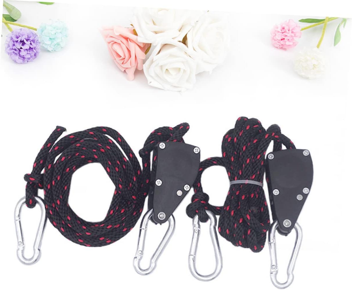 2pcs LED Plant Hanger Pulley Rope Hooks Adjustable Hanging System for Grow Lights Sturdy Plastic and Metal Construction for Indoor Gardening and Tent Lighting