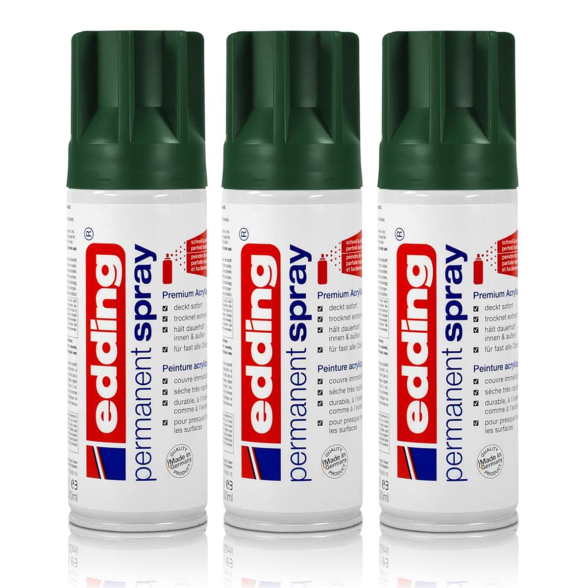 Premium Acryllack edding Permanent Spray moosgrün matt 200 ml RAL 6005