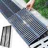 Riool Rooster Afvoer Zeef Plastic Rooster Hars Plastic Afvoer Zeef Riool Cover Rooster Outdoor voor Tuin Garage Trench Drainage Syste Zwart (Maat: 50x20x4cm (19.7×7.9×1.57in))