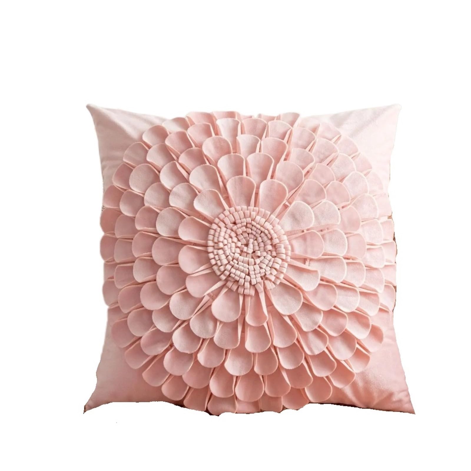 LCKKJHG Pink Flower Decoration Pillow Cover 30x50/45x45CM 3D Handmade Cushion For Office Home Pillowcase(5-45 by 45cm)