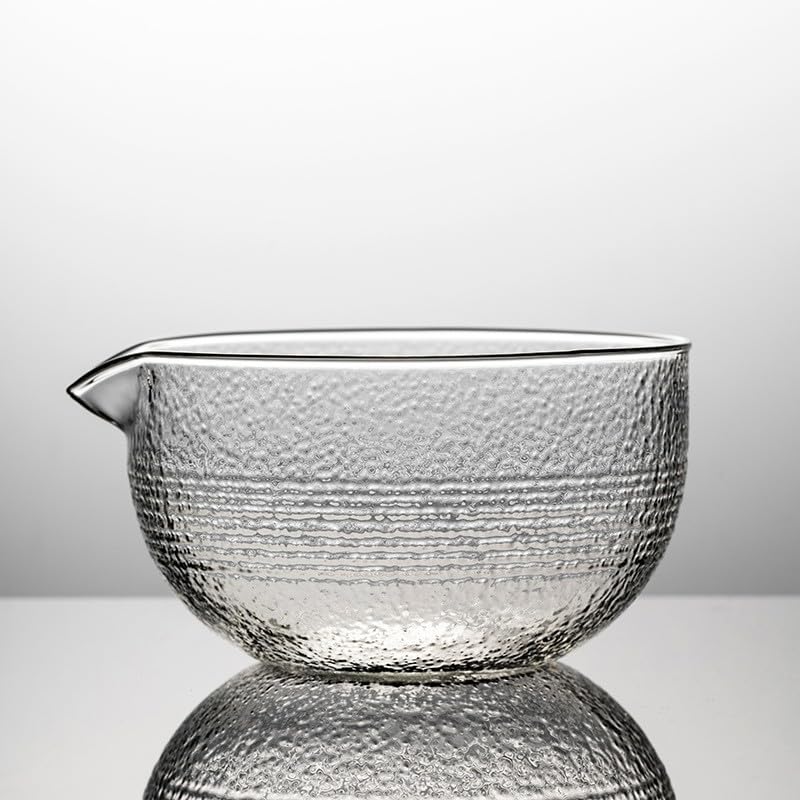 Glass Matcha Bowl with Pouring Spout