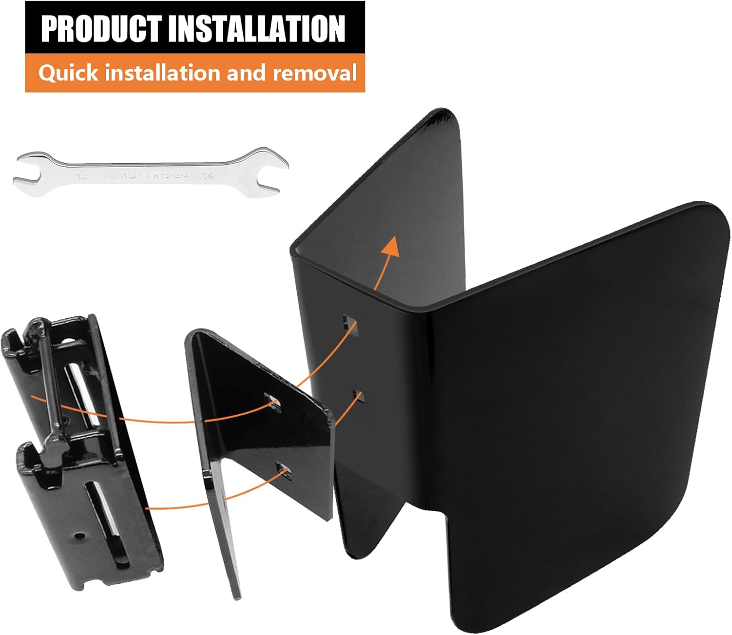 2Pack E-Track Wheel Chock for Motorcycle, E Track Dirt Bike Wheel Chocks, E-Track Accessories Hardware, Supports Tires up to 6” Wide Black