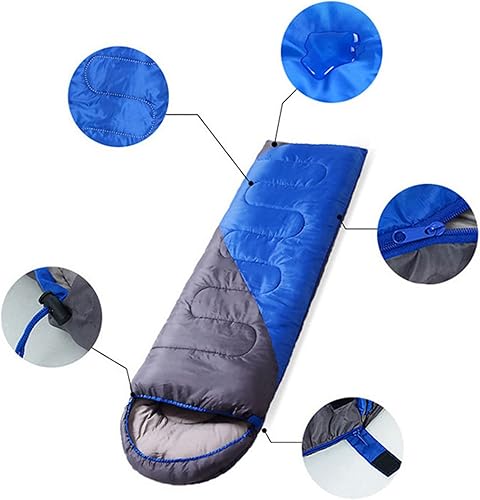 Miniatura 4 de Saco de dormir para adultos, compacto, para campamento, ligero, impermeable, para exteriores, longitud de 86.5 pulgadas con bolsa de compresión