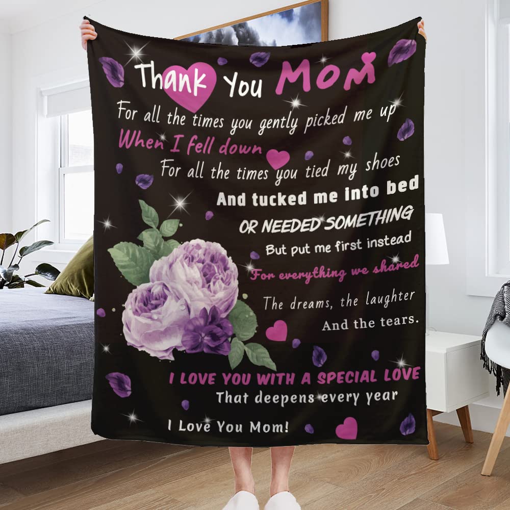 YISDZSW Mom Gifts, Gifts for Mom, Mom Blanket from Daughter Son