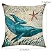 Polyester Throw Pillow Case,Mediterranean Style Decorative Square Cushion Cover (Cover Only,No Insert) (18x18 inch/ 45x45cm,6 Pack Sea Theme 1)