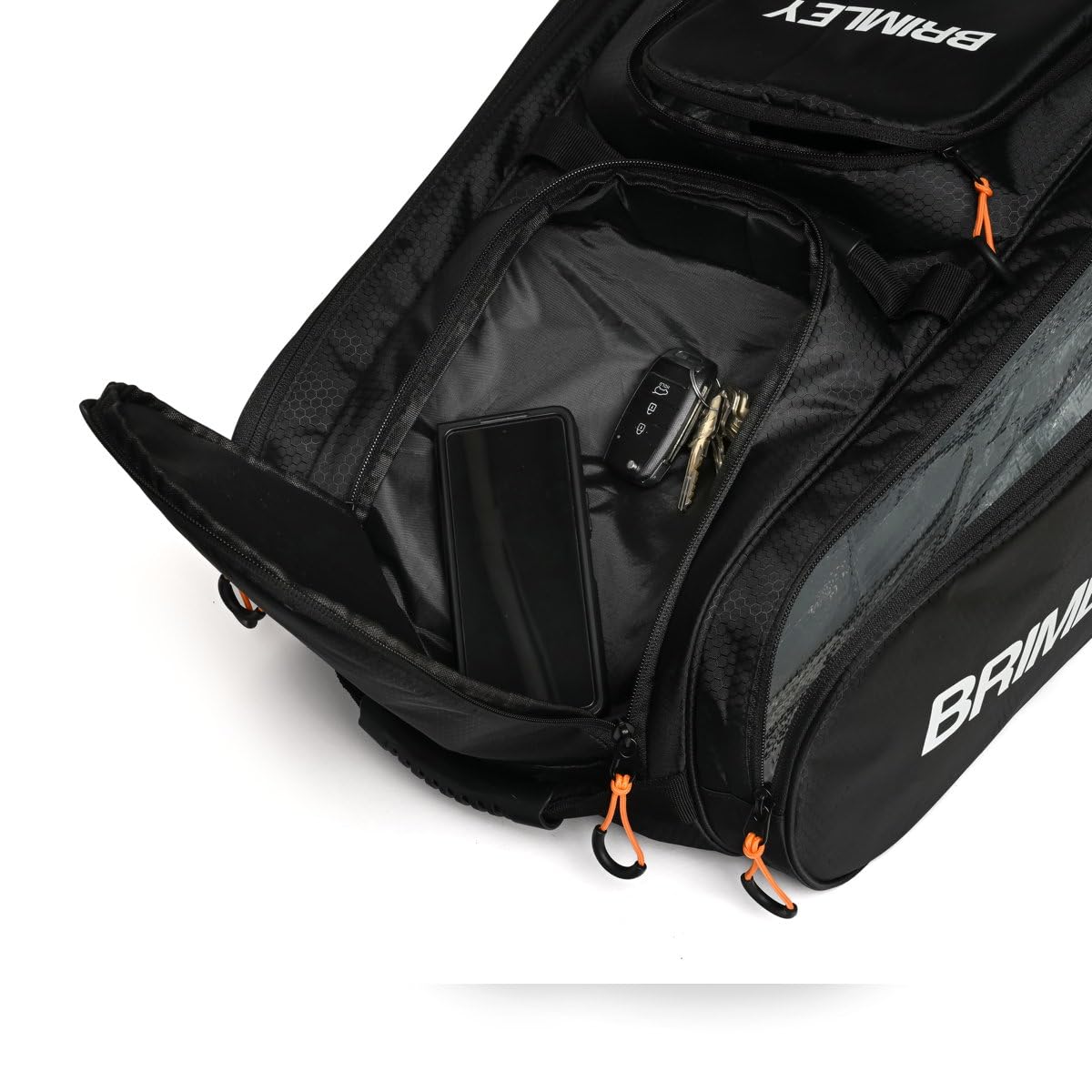 Brimley PRO Padel - Borsa grande padel Schäger per 4 racket, colore nero, scomparto isolato per bevande e cibo, zaino padel con scomparto per scarpe, materiale robusto, cinghie regolabili